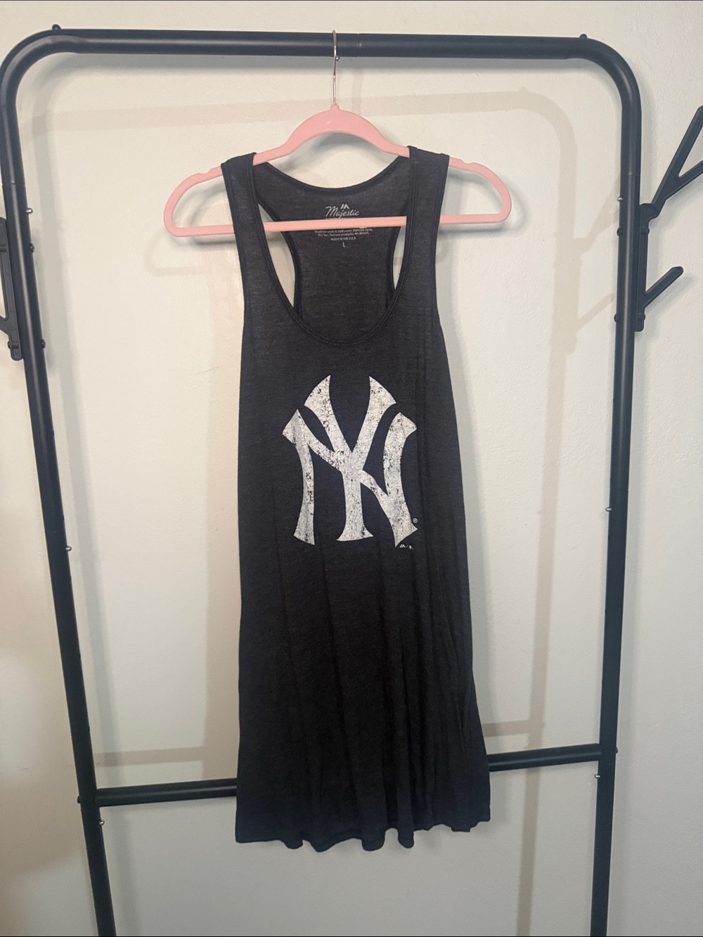 Majestic Navy Racerback T-Shirt Dress w/Distressed White New York Yankees 🤍⚾️🏟️